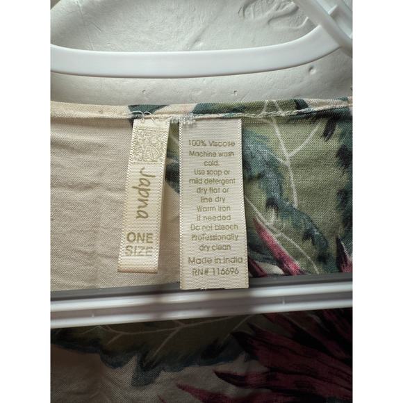 Japna floral kimono one size gypsy cottagecore fairy beachy tropical travel boho - Picture 2 of 4